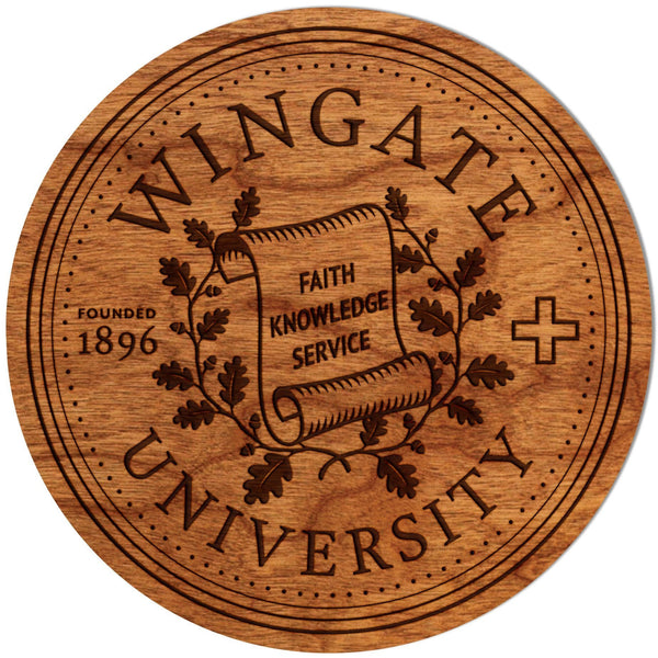 Wingate University Bulldogs Coaster (Multiple Designs Available) Coaster LazerEdge Cherry Wingate Seal 