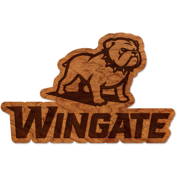 Wingate University - Wall Hanging - Multiple Designs Available Wall Hanging LazerEdge Standard Cherry Wingate Bulldog