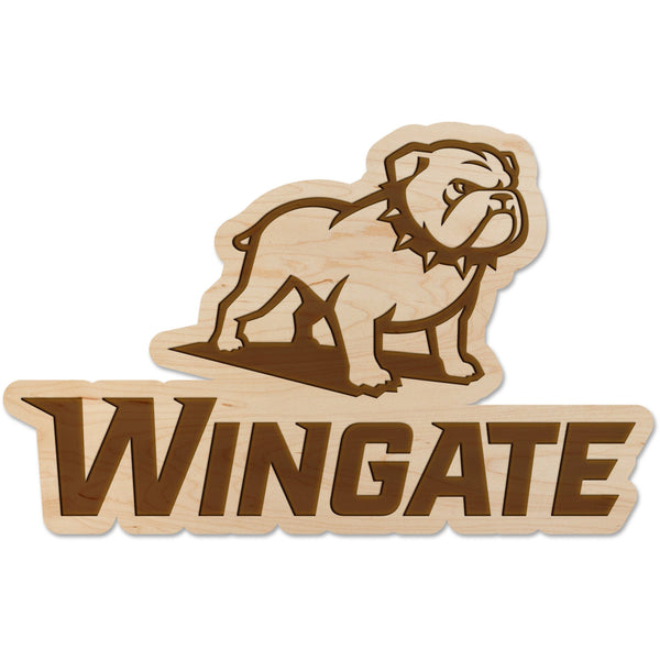 Wingate University - Wall Hanging - Multiple Designs Available Wall Hanging LazerEdge Standard Maple Wingate Bulldog