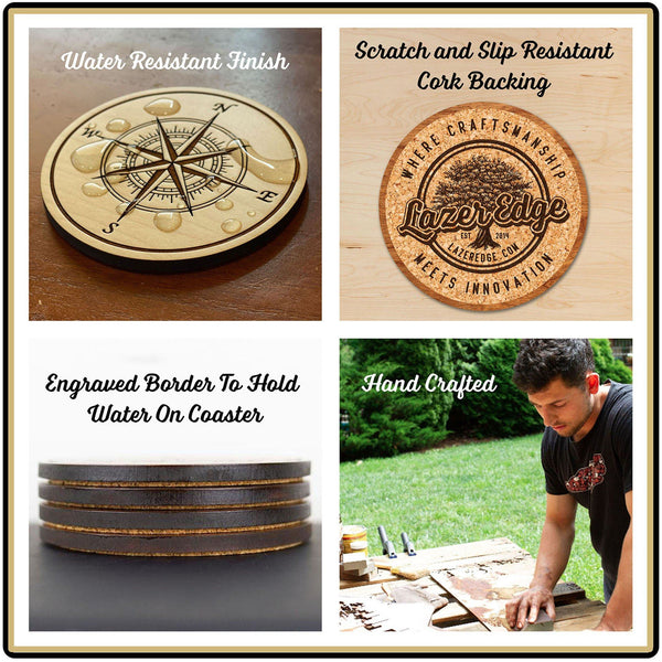 Winston-Salem State - Coaster - Crafted from Cherry or Maple Wood Coaster LazerEdge 