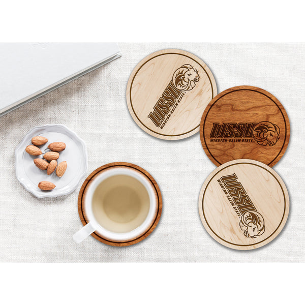 Winston-Salem State - Coaster - Crafted from Cherry or Maple Wood Coaster LazerEdge 