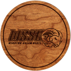 Winston-Salem State - Coaster - Crafted from Cherry or Maple Wood Coaster LazerEdge Cherry 