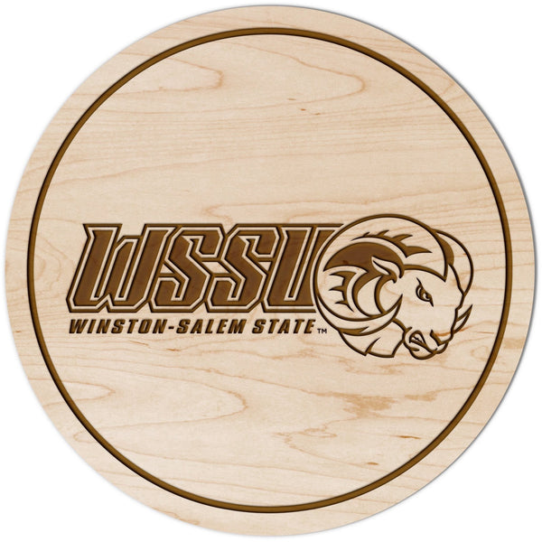 Winston-Salem State - Coaster - Crafted from Cherry or Maple Wood Coaster LazerEdge Maple 