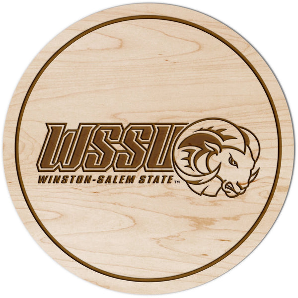 Winston-Salem State - Coaster - Crafted from Cherry or Maple Wood Coaster LazerEdge Maple 