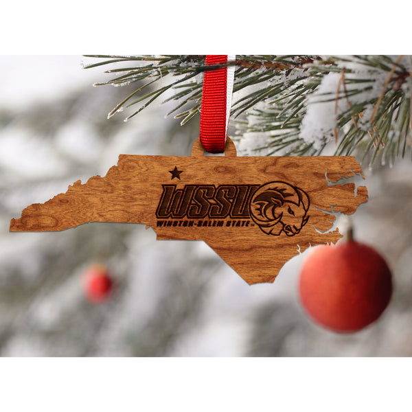Winston-Salem State - Ornament - Crafted from Cherry or Maple Wood Ornament LazerEdge 