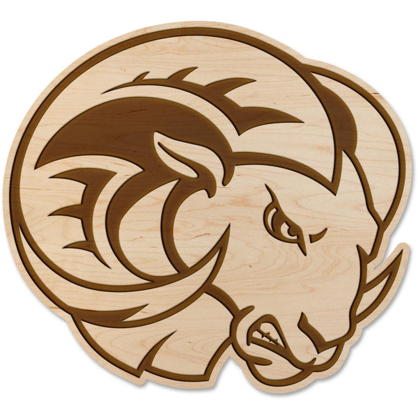 Winston-Salem State - Wall Hanging - Crafted from Cherry or Maple Wood Wall Hanging LazerEdge Standard Maple Rocky the Ram Logo