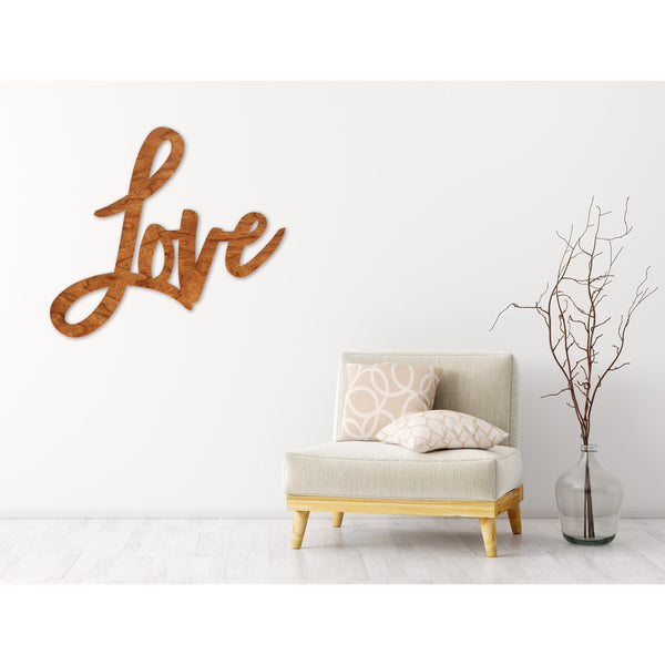 Words Wall Hanging (All Words Available) Wall Hanging Shop LazerEdge Cherry Standard Love