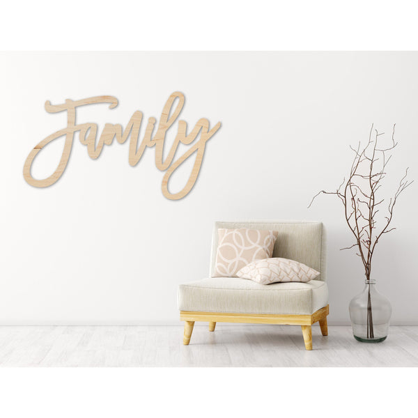 Words Wall Hanging (All Words Available) Wall Hanging Shop LazerEdge Maple Standard Family