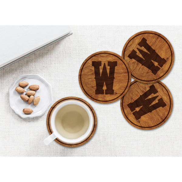 Wyoming Cowboys Coaster Block W Coaster LazerEdge 