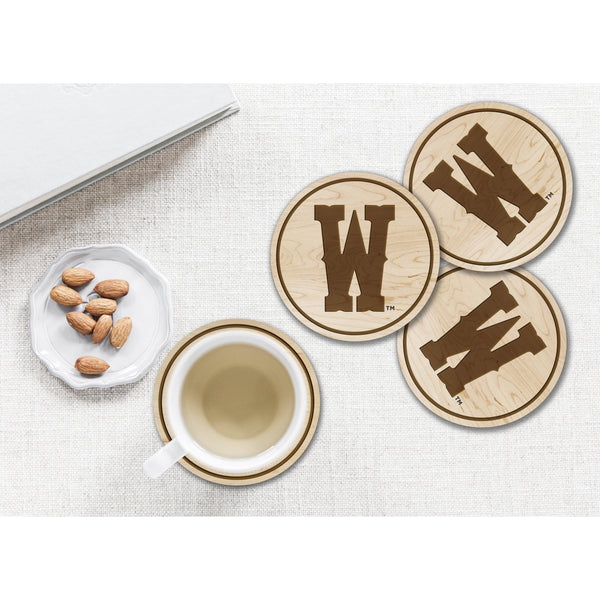 Wyoming Cowboys Coaster Block W Coaster LazerEdge 