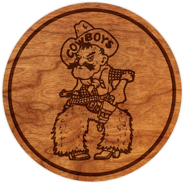 Wyoming Cowboys Coaster Pistol Pete Coaster LazerEdge Cherry 