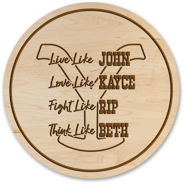 Yellowstone Coasters Shop LazerEdge Maple John Kayce Rip Beth 