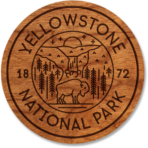 Yellowstone National Park Coaster Coaster LazerEdge Cherry 