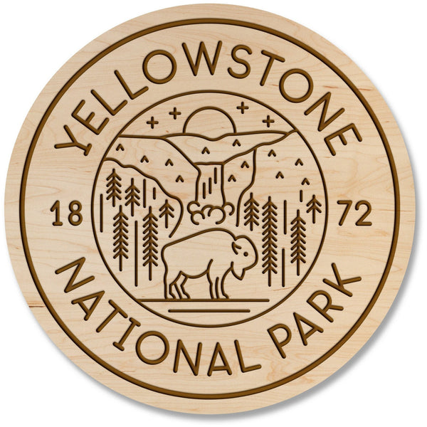 Yellowstone National Park Coaster Coaster LazerEdge Maple 