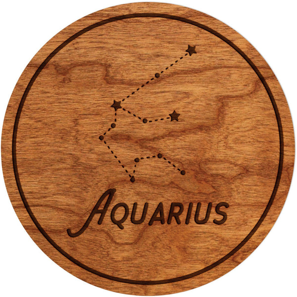 Zodiac Coaster - Aquarius Coaster Shop LazerEdge Cherry Constellation 