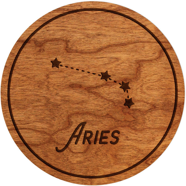 Zodiac Coaster - Aries Coaster Shop LazerEdge Cherry Constellation 