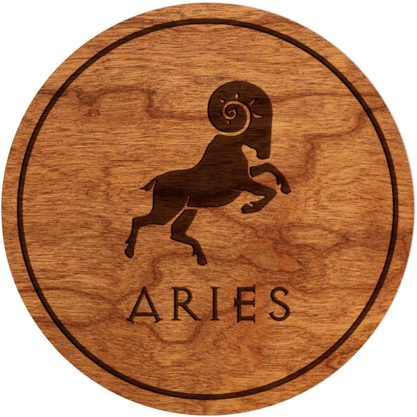 Zodiac Coaster - Aries Coaster Shop LazerEdge Cherry Picture 