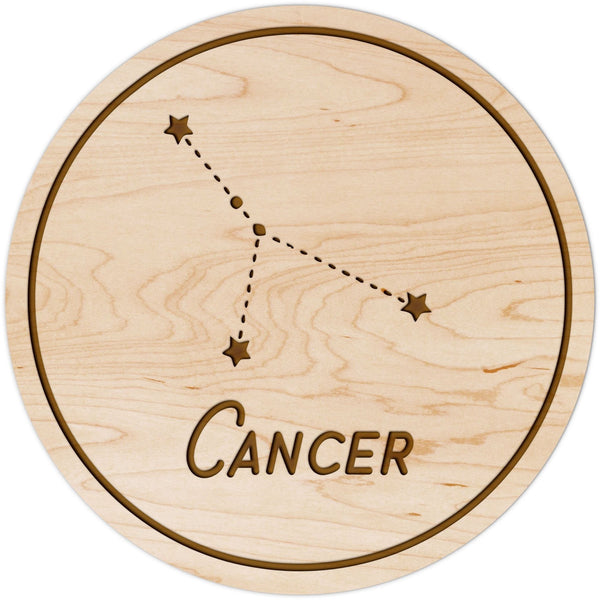 Zodiac Coaster - Cancer Coaster Shop LazerEdge Maple Constellation 