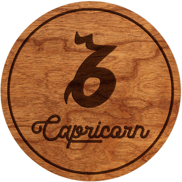 Zodiac Coaster - Capricorn Coaster Shop LazerEdge Cherry Symbol 