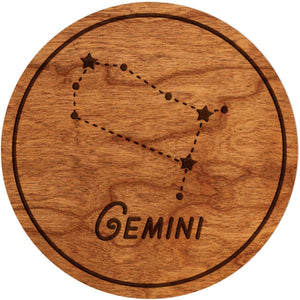 Zodiac Coaster - Gemini Coaster Shop LazerEdge Cherry Constellation 