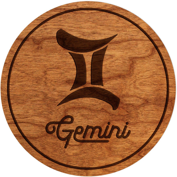 Zodiac Coaster - Gemini Coaster Shop LazerEdge Cherry Symbol 