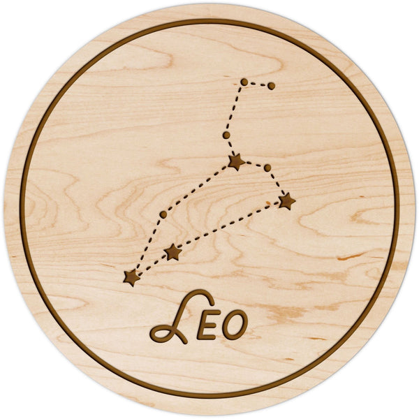 Zodiac Coaster - Leo Coaster Shop LazerEdge Maple Constellation 
