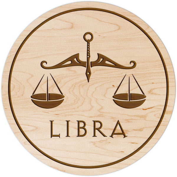 Zodiac Coaster - Libra Coaster Shop LazerEdge Maple Picture 