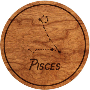 Zodiac Coaster - Pisces Coaster Shop LazerEdge Cherry Constellation 