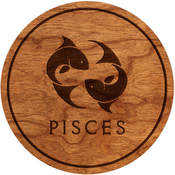 Zodiac Coaster - Pisces Coaster Shop LazerEdge Cherry Picture 