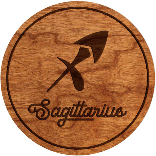 Zodiac Coaster - Sagittarius Coaster Shop LazerEdge Cherry Symbol 