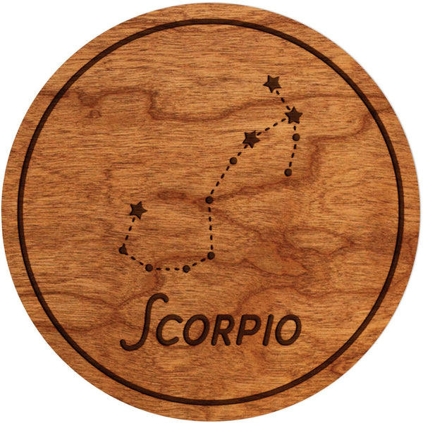 Zodiac Coaster - Scorpio Coaster Shop LazerEdge Cherry Constellation 