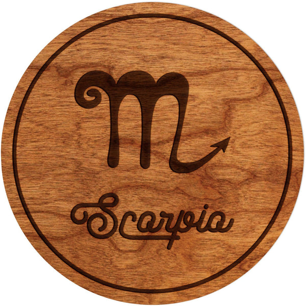 Zodiac Coaster - Scorpio Coaster Shop LazerEdge Cherry Symbol 