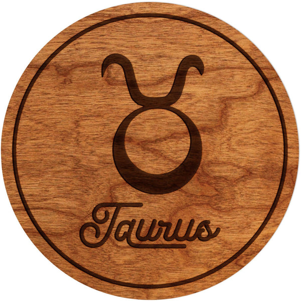 Zodiac Coaster - Taurus Coaster Shop LazerEdge Cherry Symbol 