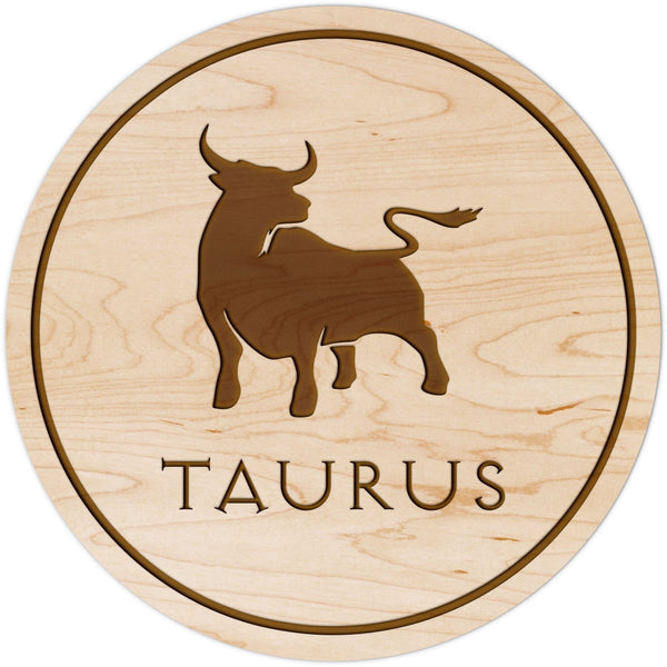 Zodiac Coaster - Taurus Coaster Shop LazerEdge Maple Picture 