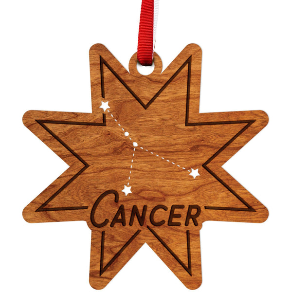 Zodiac Ornament - Cancer Ornament LazerEdge Cherry 