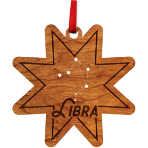 Zodiac Ornament - Libra Ornament LazerEdge Cherry 