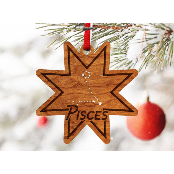 Zodiac Ornament - Pisces Ornament LazerEdge 