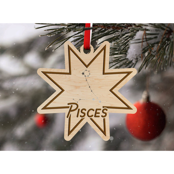 Zodiac Ornament - Pisces Ornament LazerEdge 