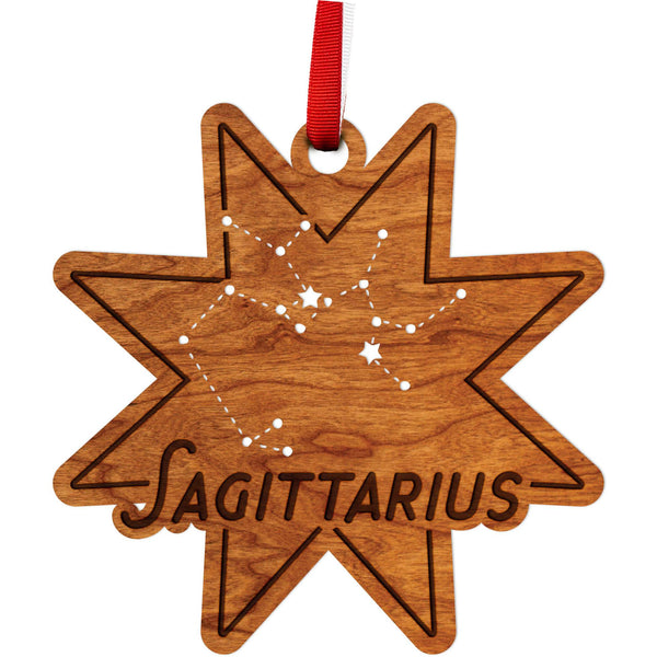 Zodiac Ornament - Sagittarius Ornament LazerEdge Cherry 