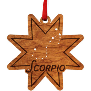 Zodiac Ornament - Scorpio Ornament LazerEdge Cherry 