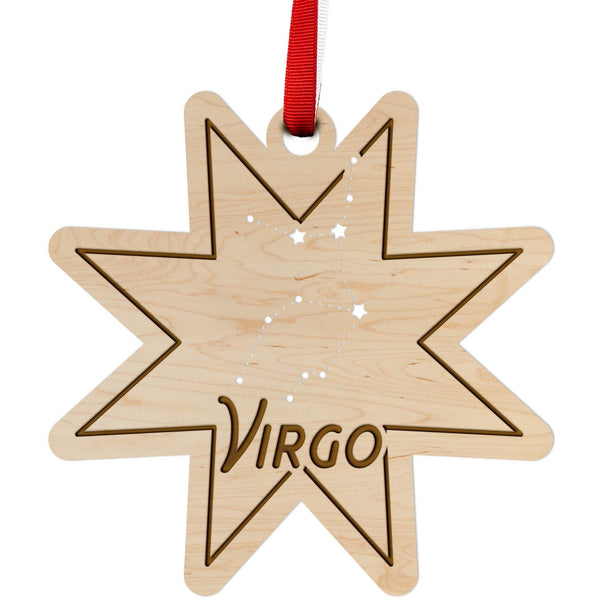Zodiac Ornament - Virgo Ornament LazerEdge Maple 